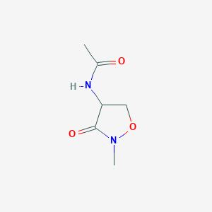 molecular formula C6H10N2O3 B086190 N-(2-methyl-3-oxo-1,2-oxazolidin-4-yl)acetamide CAS No. 14617-48-2