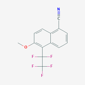 6-Methoxy-5-(pentafluoroethyl)naphthalene-1-carbonitrile