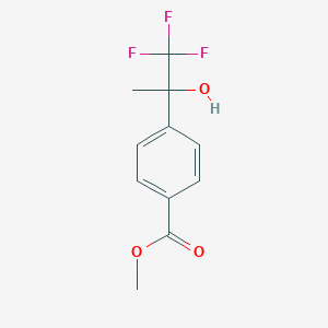 molecular formula C11H11F3O3 B8619039 Methyl 4-(1,1,1-trifluoro-2-hydroxypropan-2-yl)benzoate 