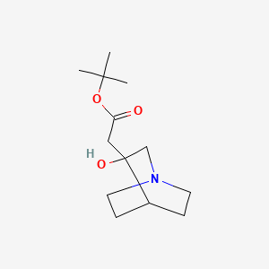 2-(3-Hydroxy-1-azabicyclo[2.2.2]oct-3-yl)acetic acid t-butyl ester