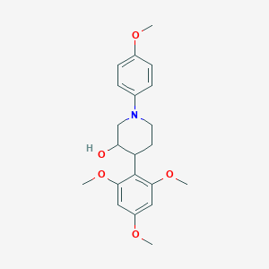 molecular formula C21H27NO5 B8619107 1-(4-Methoxyphenyl)-4-(2,4,6-trimethoxyphenyl)piperidin-3-ol CAS No. 647020-66-4