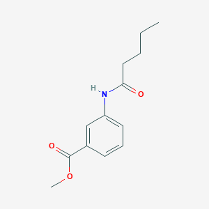 molecular formula C13H17NO3 B8619133 Methyl 3-pentanamidobenzoate 