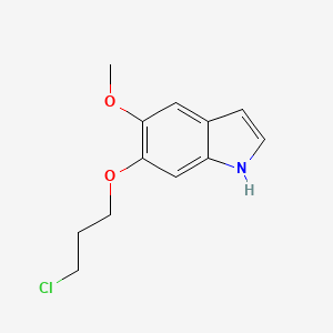 molecular formula C12H14ClNO2 B8619151 6-(3-chloropropoxy)-5-methoxy-1H-indole 