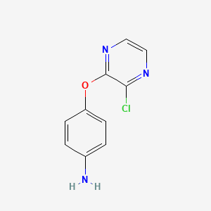 molecular formula C10H8ClN3O B8619159 4-(3-Chloropyrazin-2-yloxy)aniline 