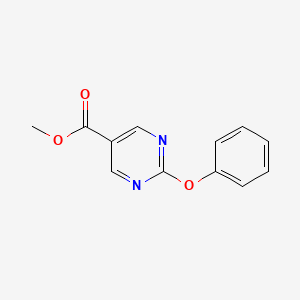 molecular formula C12H10N2O3 B8619167 2-Phenoxy-pyrimidine-5-carboxylic acid methyl ester 