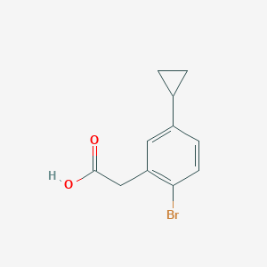 molecular formula C11H11BrO2 B8619188 2-Bromo-5-cyclopropylphenyl-acetic acid 