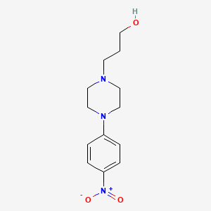 molecular formula C13H19N3O3 B8619197 4-(4-Nitrophenyl)-1-piperazinepropanol 