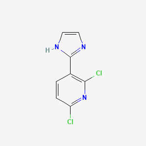 molecular formula C8H5Cl2N3 B8619210 2,6-dichloro-3-(1H-imidazol-2-yl)pyridine 
