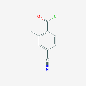 molecular formula C9H6ClNO B8619218 4-Cyano-2-methylbenzoyl chloride 