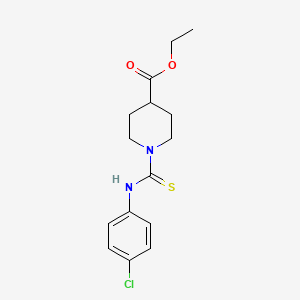 molecular formula C15H19ClN2O2S B8619249 Ethyl 1-{[(4-chlorophenyl)amino]carbonothioyl}piperidine-4-carboxylate 