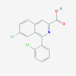 molecular formula C16H9Cl2NO2 B8619256 7-Chloro-1-(2-chlorophenyl)isoquinoline-3-carboxylic acid CAS No. 89242-32-0