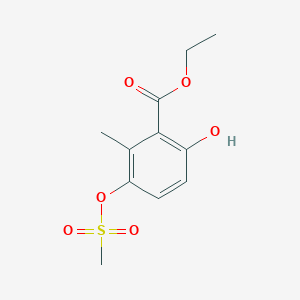 Ethyl 6-hydroxy-2-methyl-3-[(methylsulfonyl)oxy]benzoate
