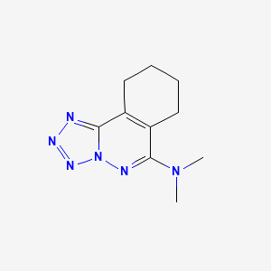 molecular formula C10H14N6 B8619339 N,N-Dimethyl-7,8,9,10-tetrahydrotetrazolo[5,1-a]phthalazin-6-amine CAS No. 89989-71-9