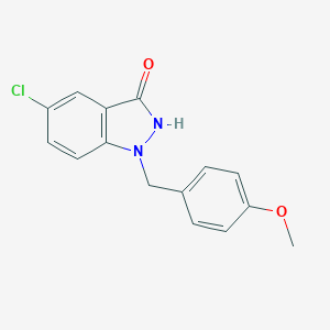 molecular formula C15H13ClN2O2 B086194 1H-Indazol-3-ol, 5-chloro-1-(p-methoxybenzyl)- CAS No. 1032-83-3