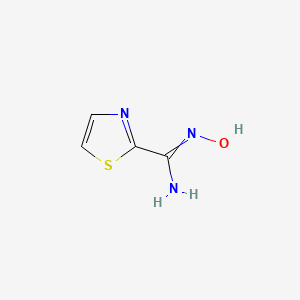 molecular formula C4H5N3OS B8619419 N'-HYDROXY-1,3-THIAZOLE-2-CARBOXIMIDAMIDE 