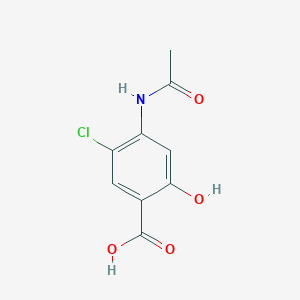 molecular formula C9H8ClNO4 B8619447 4-Acetylamino-5-chlorosalicylic acid 
