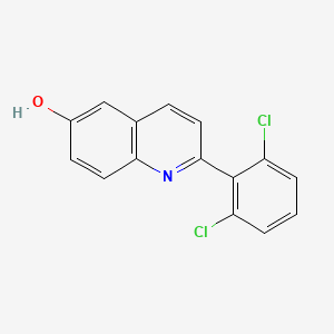 molecular formula C15H9Cl2NO B8619477 2-(2,6-Dichlorophenyl)-6-quinolinol 