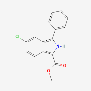 molecular formula C16H12ClNO2 B8619575 Methyl 5-chloro-3-phenyl-2H-isoindole-1-carboxylate CAS No. 61294-97-1