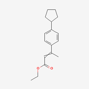 Ethyl 3-(4-cyclopentylphenyl)but-2-enoate