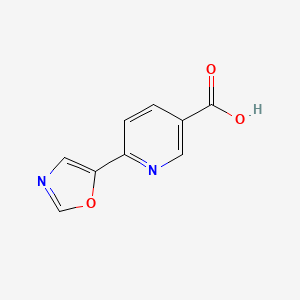 molecular formula C9H6N2O3 B8619826 6-(Oxazol-5-yl)nicotinic acid 
