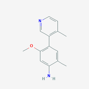 molecular formula C14H16N2O B8620108 5-Methoxy-2-methyl-4-(4-methylpyridin-3-yl)aniline 