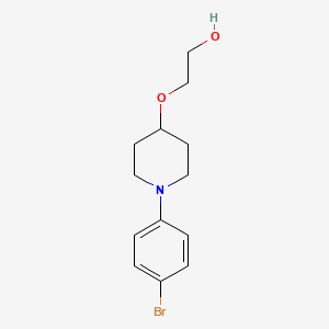 molecular formula C13H18BrNO2 B8620111 2-(1-(4-Bromophenyl) piperidin-4-yloxy)ethanol 