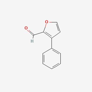 molecular formula C11H8O2 B8620116 3-Phenylfuran-2-carbaldehyde 