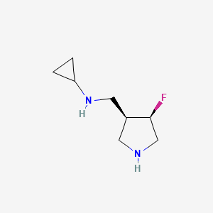 molecular formula C8H15FN2 B8620122 N-(((3S,4R)-4-Fluoropyrrolidin-3-yl)methyl)cyclopropanamine 