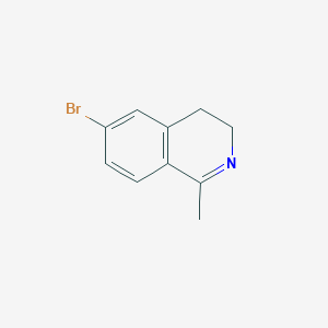 molecular formula C10H10BrN B8620154 6-Bromo-1-methyl-3,4-dihydroisoquinoline 