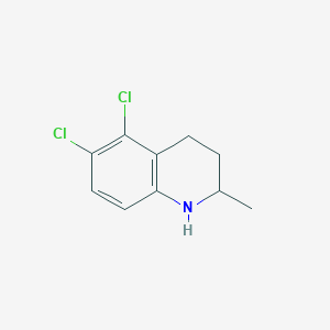 molecular formula C10H11Cl2N B8620157 5,6-Dichloro-2-methyl-1,2,3,4-tetrahydroquinoline CAS No. 77483-88-6
