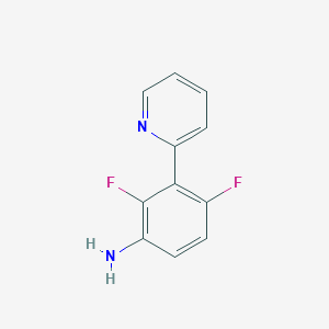 molecular formula C11H8F2N2 B8620180 2,4-Difluoro-3-(pyridin-2-YL)aniline 