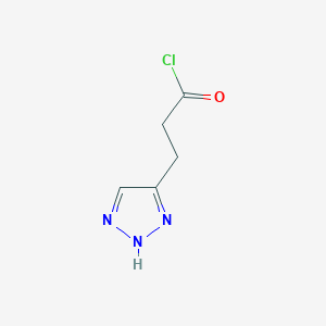 molecular formula C5H6ClN3O B8620203 3-(1H-1,2,3-triazol-4-yl)propanoyl chloride 