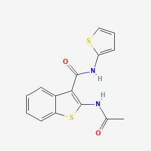 2-Acetamido-N-(thiophen-2-yl)-1-benzothiophene-3-carboxamide