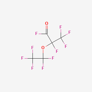 molecular formula C5F10O2 B8620324 Propanoyl fluoride, 2,3,3,3-tetrafluoro-2-(pentafluoroethoxy)- CAS No. 1682-78-6