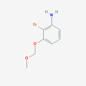 molecular formula C8H10BrNO2 B8620422 2-bromo-3-(methoxymethoxy)aniline 