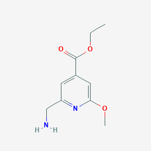 molecular formula C10H14N2O3 B8620536 Ethyl 2-aminomethyl-6-methoxyisonicotinate 