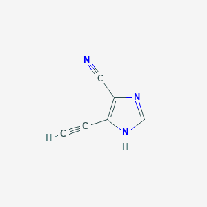 molecular formula C6H3N3 B8620558 5-Ethynylimidazole-4-carbonitrile 