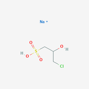molecular formula C3H7ClNaO4S B086206 Sodium 3-chloro-2-hydroxypropanesulfonate CAS No. 126-83-0