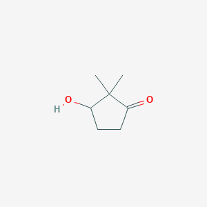 molecular formula C7H12O2 B8620601 3-Hydroxy-2,2-dimethylcyclopentanone 