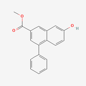 molecular formula C18H14O3 B8620966 Methyl 7-hydroxy-4-phenyl-2-naphthoate 