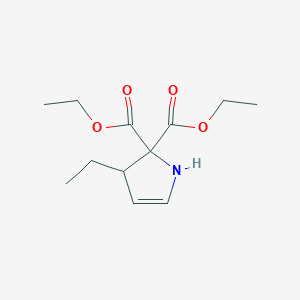 molecular formula C12H19NO4 B8621222 Diethyl 3-ethyl-1,3-dihydro-2H-pyrrole-2,2-dicarboxylate CAS No. 61406-70-0