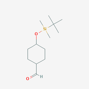 molecular formula C13H26O2Si B8621373 trans-4-[[(1,1-Dimethylethyl)dimethylsilyl]oxy]cyclohexanecarboxaldehyde 