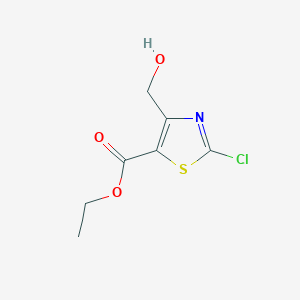molecular formula C7H8ClNO3S B8621474 Ethyl 2-chloro-4-(hydroxymethyl)thiazole-5-carboxylate 