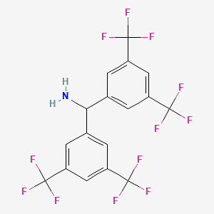 molecular formula C17H9F12N B8621792 Di[3,5-di(trifluoromethyl)phenyl]methylamine 