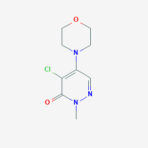 molecular formula C9H12ClN3O2 B086218 4-chloro-2-methyl-5-morpholinopyridazin-3(2H)-one CAS No. 1080-85-9