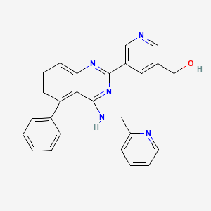 (5-(5-Phenyl-4-(pyridin-2-ylmethylamino)quinazolin-2-yl)pyridin-3-yl)methanol