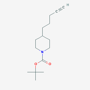 molecular formula C15H25NO2 B8621911 tert-butyl 4-pent-4-ynylpiperidine-1-carboxylate 