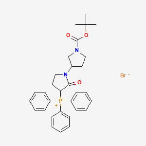molecular formula C31H36BrN2O3P B8621946 Phosphonium,[(3'S)-1'-[(1,1-dimethylethoxy)carbonyl]-2-oxo[1,3'-bipyrrolidin]-3-yl]triphenyl-,bromide 