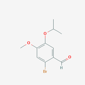 molecular formula C11H13BrO3 B8621980 2-Bromo-4-methoxy-5-isopropoxybenzaldehyde 