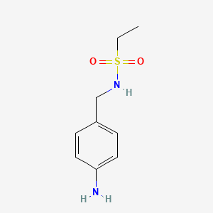 molecular formula C9H14N2O2S B8622019 N-(4-aminobenzyl)ethanesulfonamide 